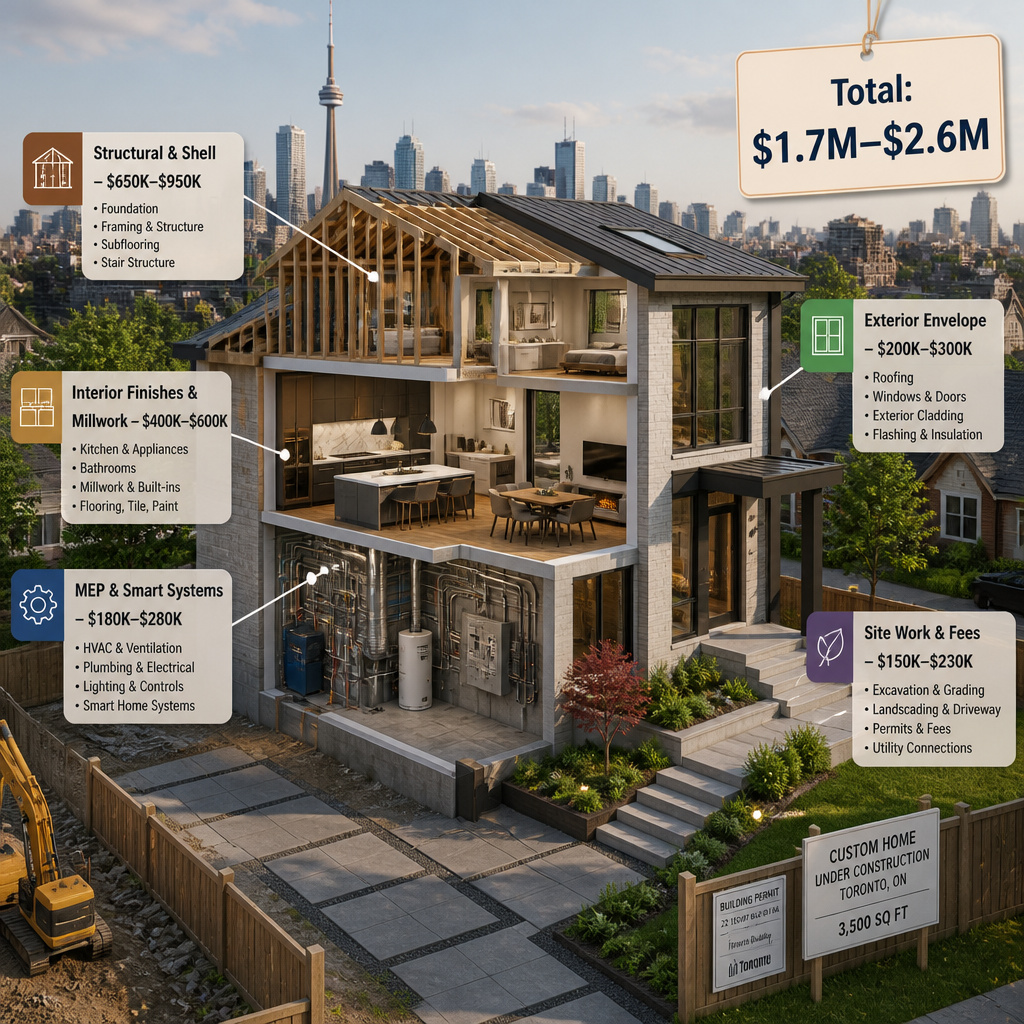 What a Custom Home Really Costs in Toronto in 2026
